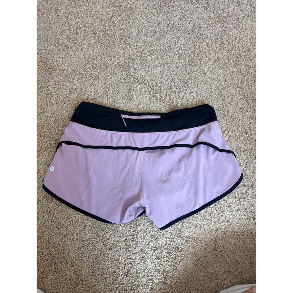 Lululemon Speed Up Low-Rise Lined Running Shorts Purple Black Trim Size 6